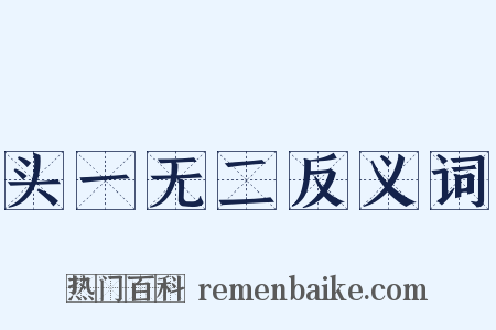 头一无二反义词是什么意思的图片